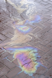 rainbow on street