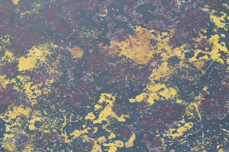 yellow rusty table surface