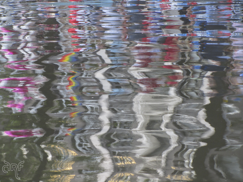 colourful reflection in water