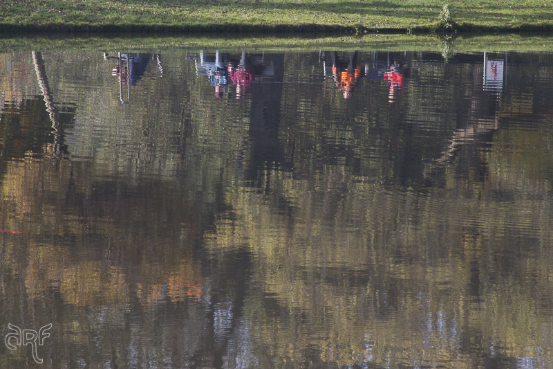 reflection of people in the Vondelpark