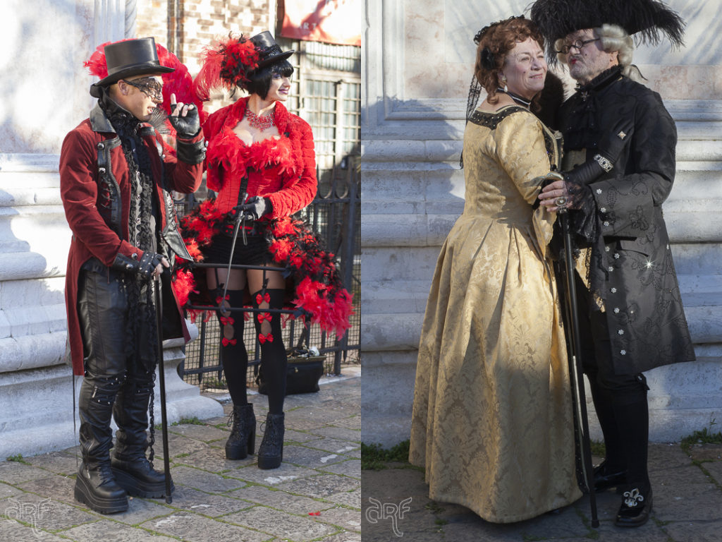 Venice: two couples in costume