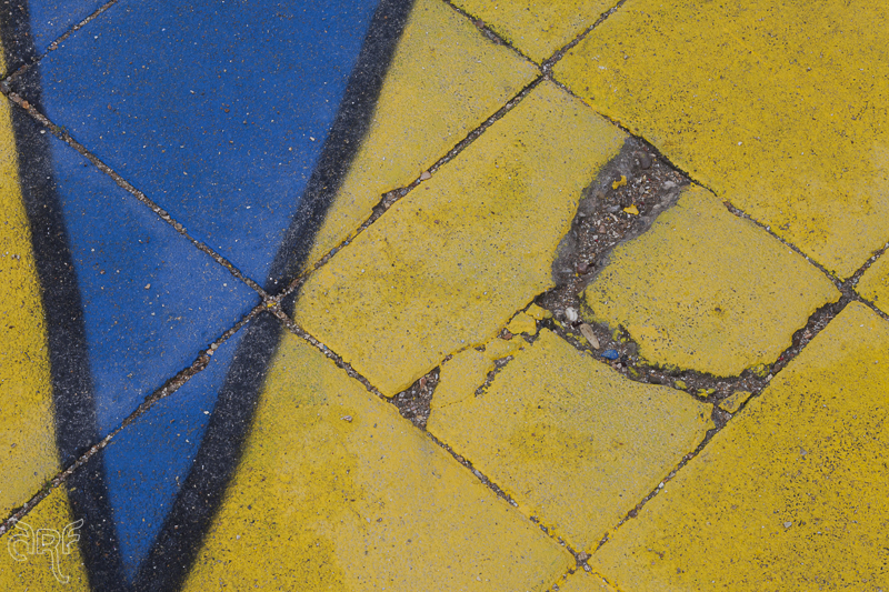 blue and yellow bricks