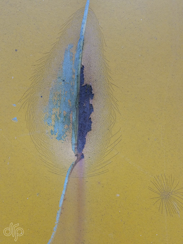 textured rusty yellow paint