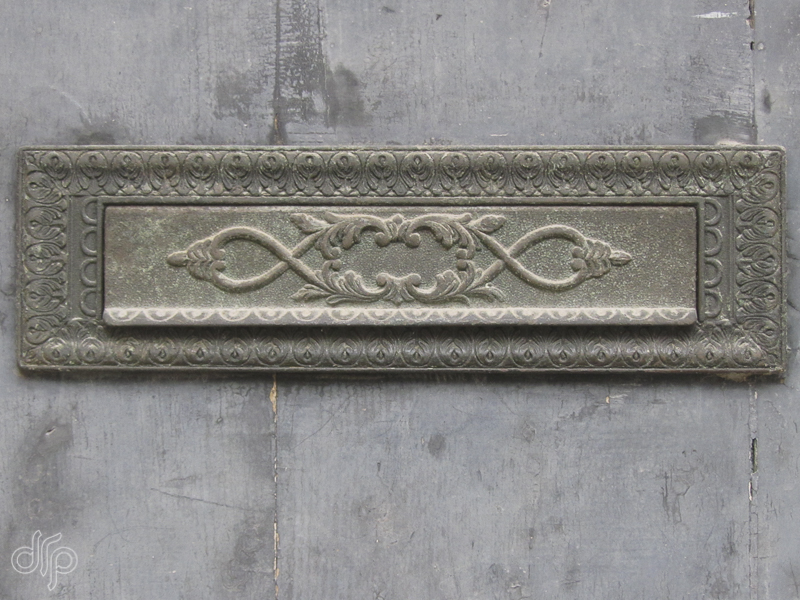 patterns on letter box, Venice Italy