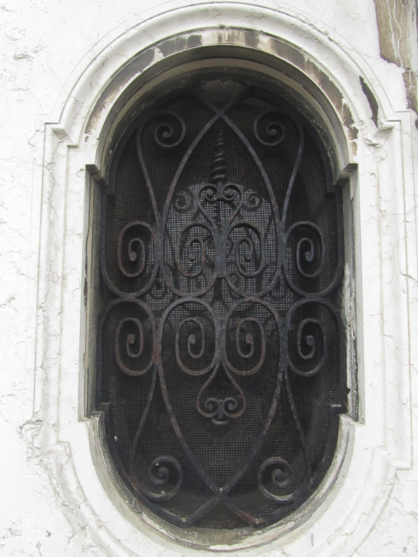 patterned window grille, Venice Italy