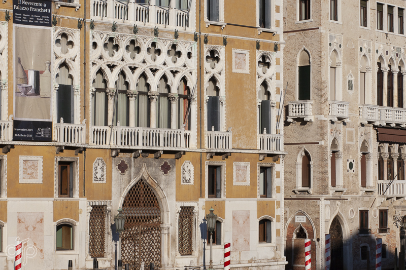 pattern of windows in Venice, Italy