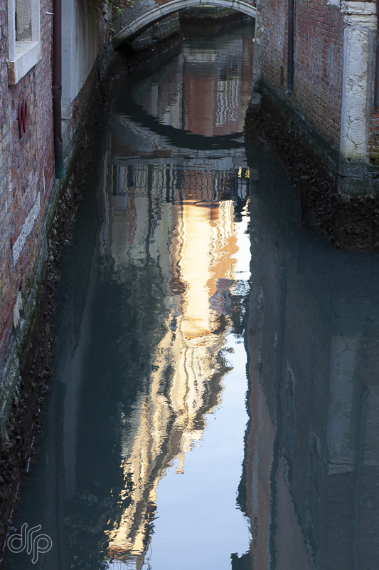view a of canal and its reflection, Venice Italy