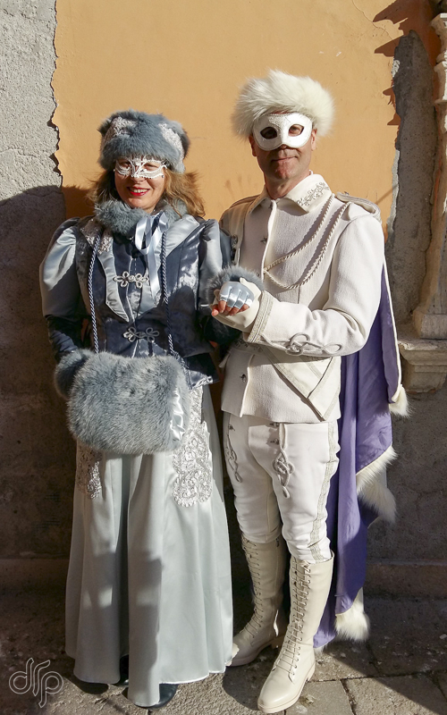 Couple in winter czar like costume