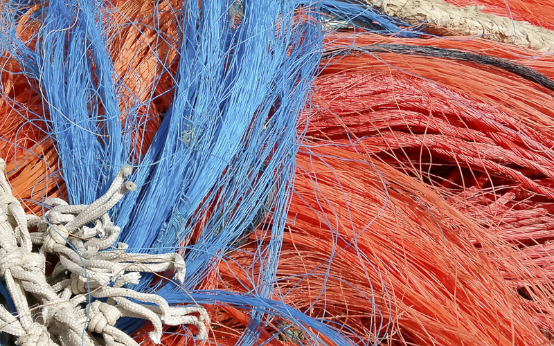 blue and orange ropes