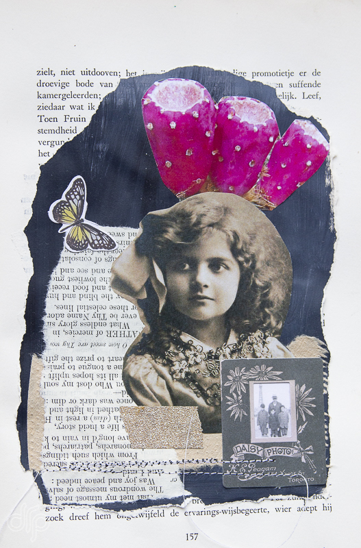 DRP Art journal spread with vintage photo