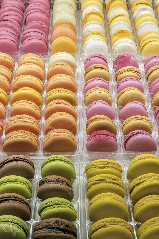 Colorful macarons in Paris, France