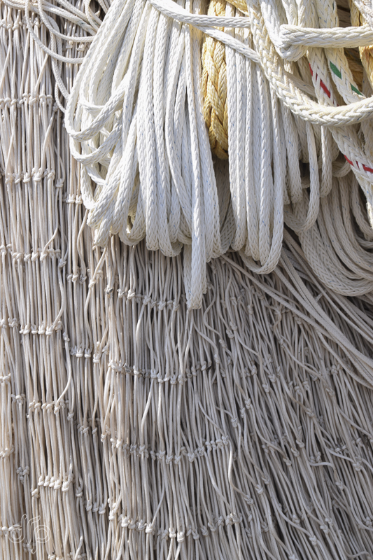 White ropes and fishing nets