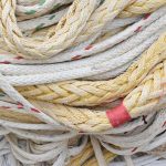 Yellow ropes with little red wrap