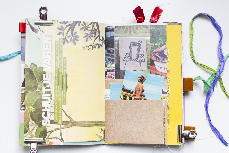 Inside pages of 3rd repurposed Flow Magazine journal