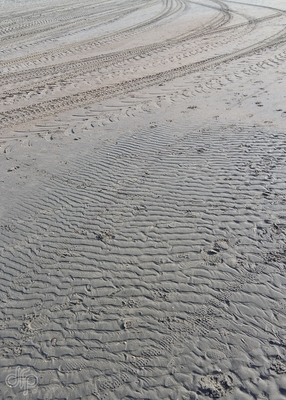 track and wave patterns in sand