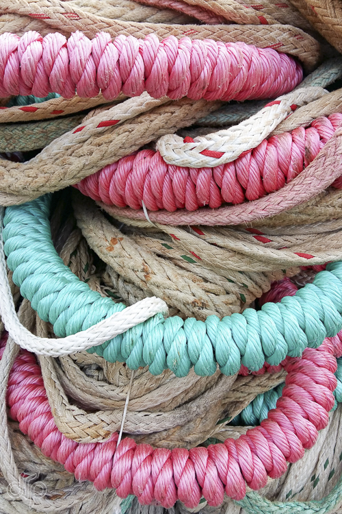 pink and green ropes