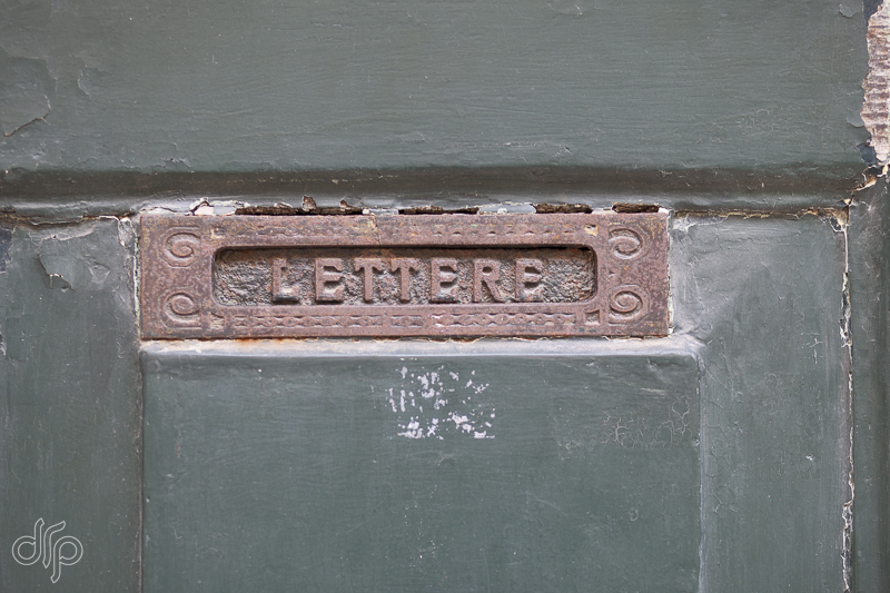 Old letter box in Venice, Italy
