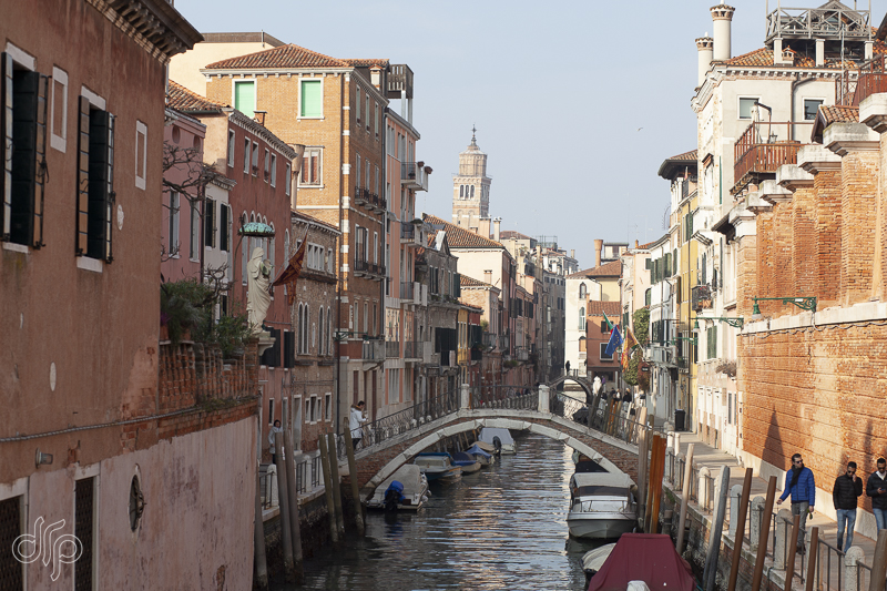 Beautiful, sunny canal in Venice, iItaly