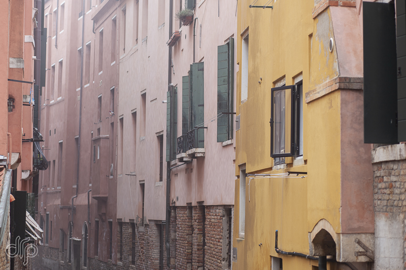 Colourful houses in Venice, Italy