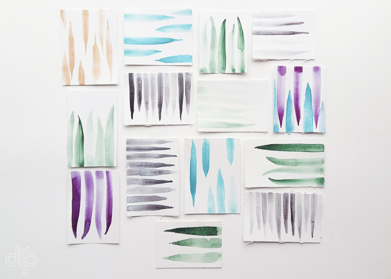 Slow painting pattern Row in multiple colours