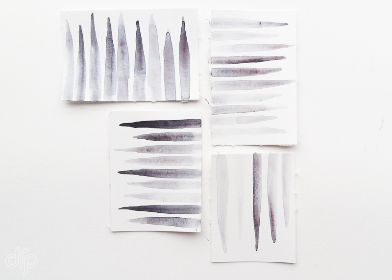Slow painting pattern Row in grey